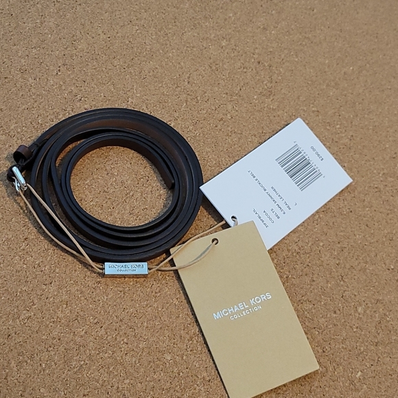 NWT Micheal Kors Skinny Brown Belt sz L - Picture 4 of 11